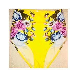 Floral high waisted vintage bikini bottom